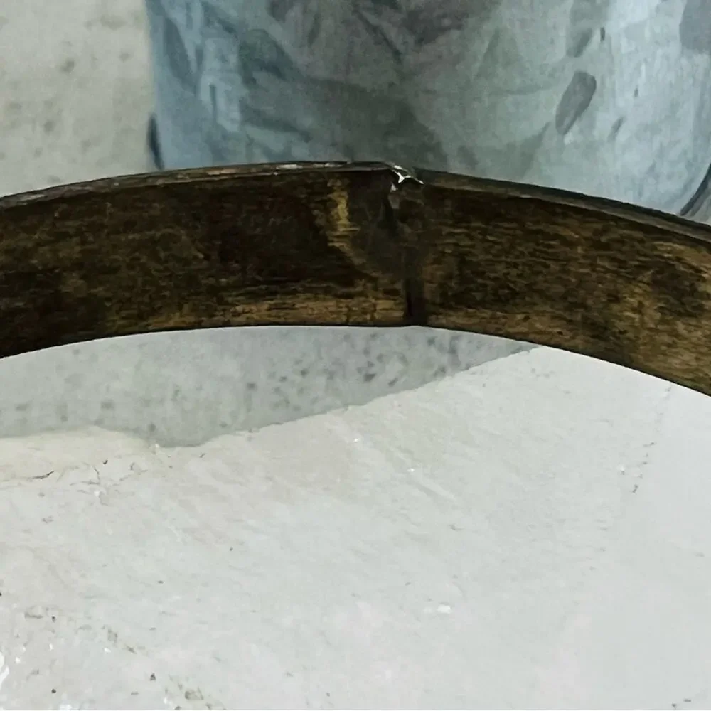 Mexico Solid Sterling Silver Bangle 8in Rustic Boho
